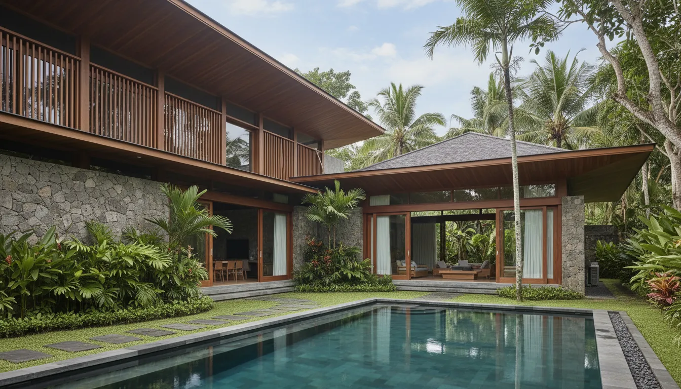 Desain Rumah Ramah Energi dengan Konsep Tropis Modern di Lombok