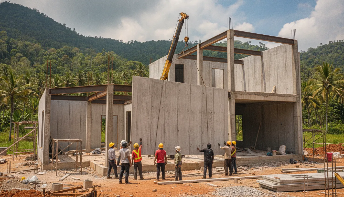Bangun Rumah Cepat dengan Panel Dinding Pracetak di Lombok